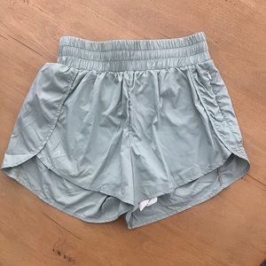 High waisted athletic shorts